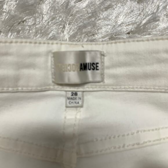 Amuse Society White Skinny Jeans Button Fly Sz 26 - Picture 6 of 10